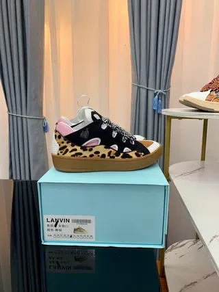Lanvin Black Multicolor Laceless Strap Closure Chevron-Patterned Elastic Lifestyle Sneakers 5