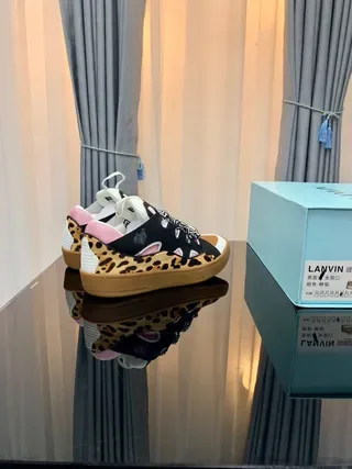 Lanvin Black Multicolor Laceless Strap Closure Chevron-Patterned Elastic Lifestyle Sneakers 6