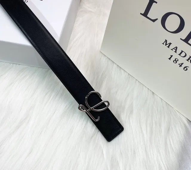 Loewe Anagram Black Leather Belt 2