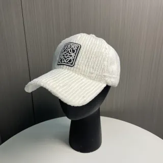 Loewe Anagram Gorra de béisbol de pana bordada