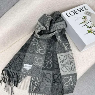 Loewe Anagram Monogram Patchwork Cashmere Scarf