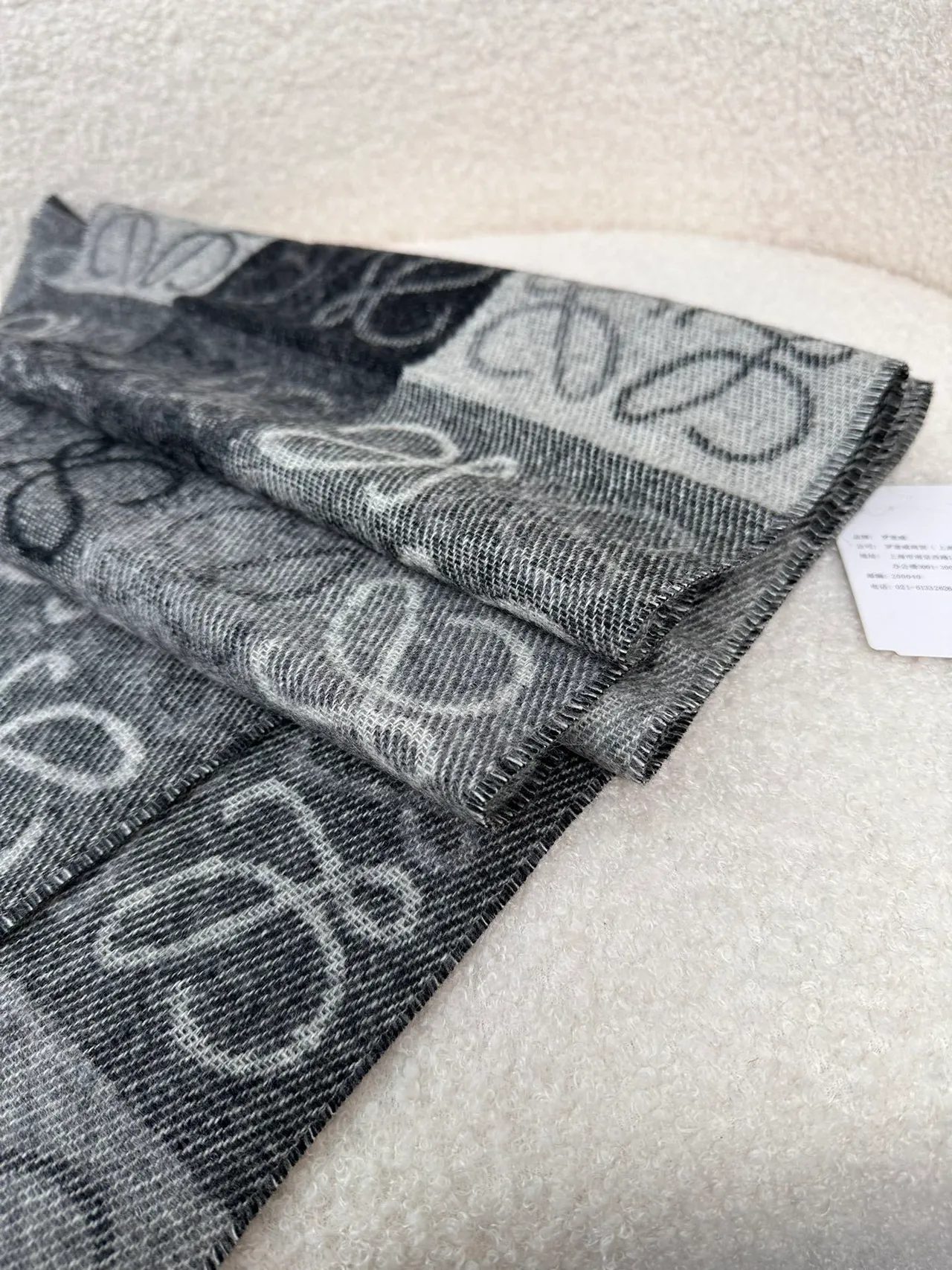 Loewe Anagram Monogram Patchwork Cashmere Scarf 5