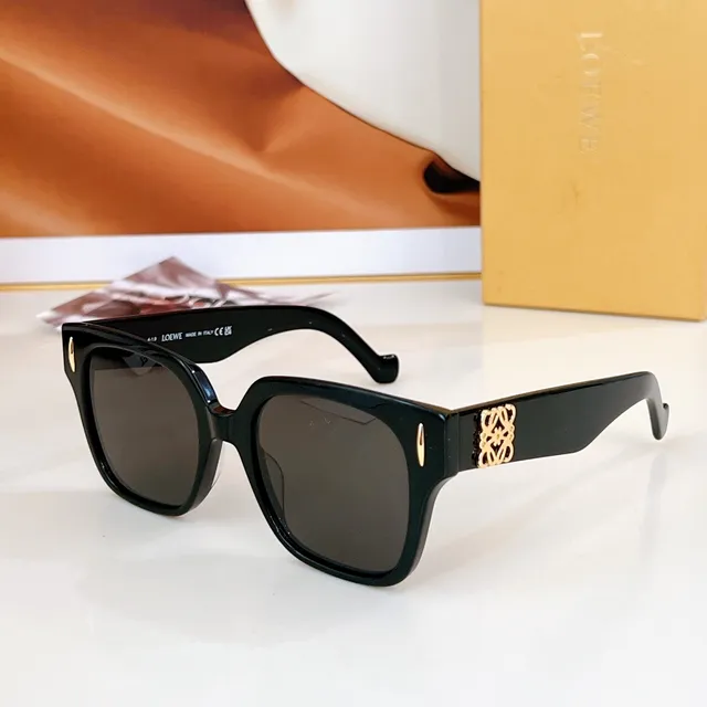 Loewe Anagram Square Translucent Brown Acetate Sunglasses 3