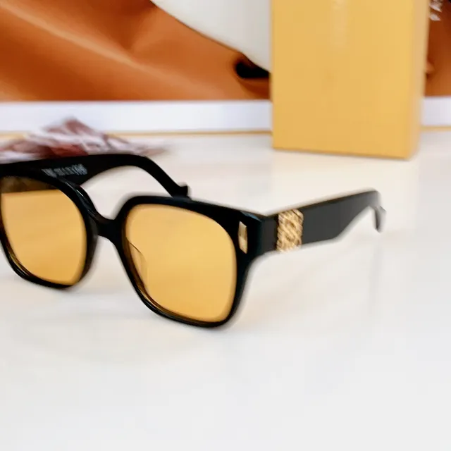 Loewe Anagram Square Translucent Brown Acetate Sunglasses 6