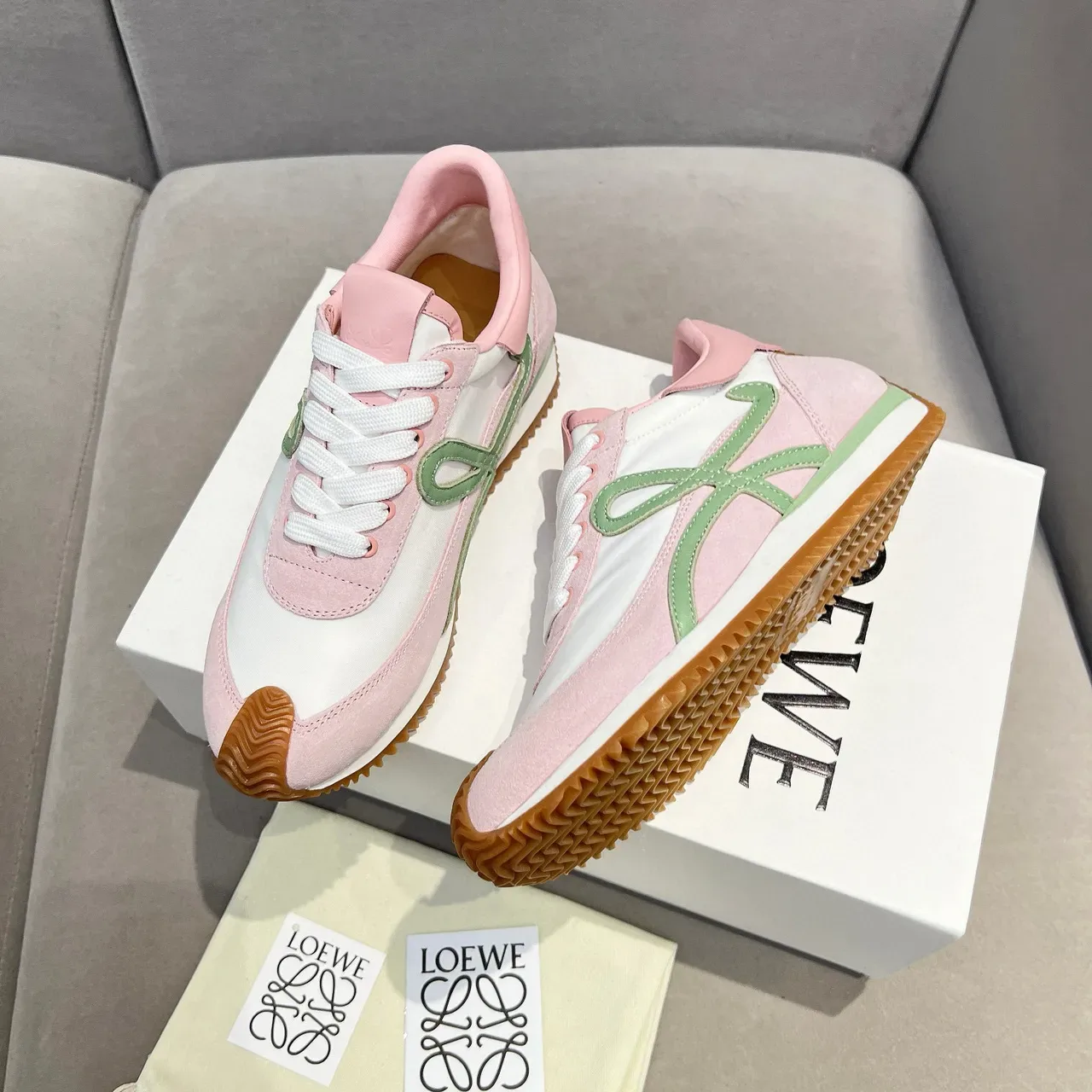 Loewe Flow Runner Pink White Green Orange baskets lifestyle 9