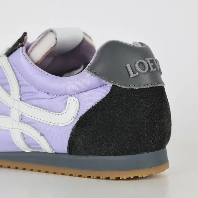 Loeve Sneakers Lifestyle de Material Misto em Roxo e Preto de Low-Top 4