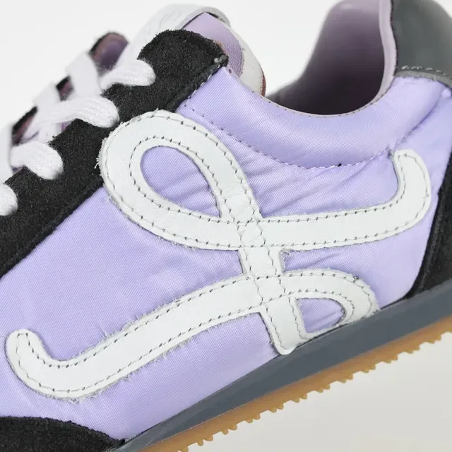 Loeve Sneakers Lifestyle de Material Misto em Roxo e Preto de Low-Top 6