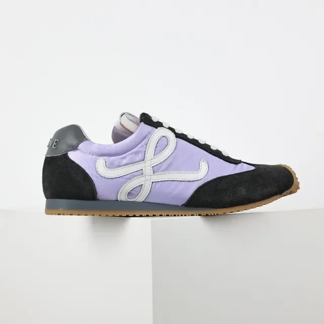 Loeve Sneakers Lifestyle de Material Misto em Roxo e Preto de Low-Top 7