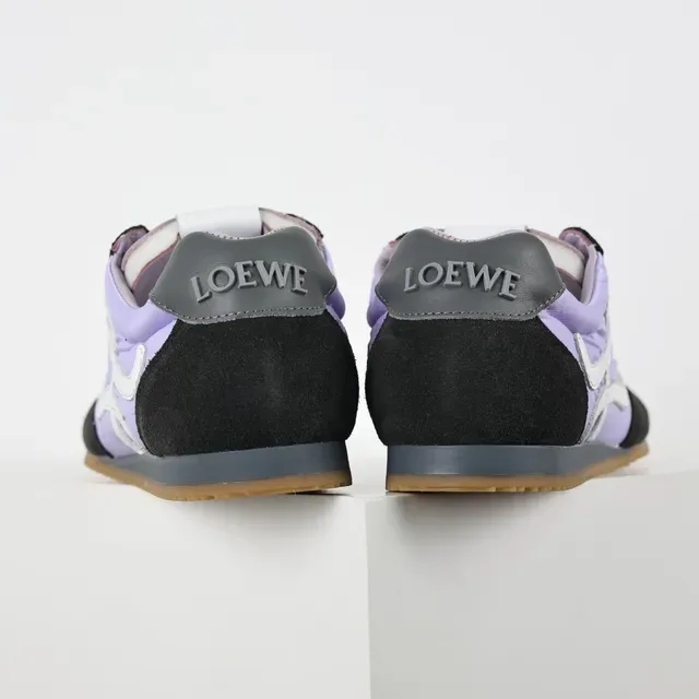 Loeve Sneakers Lifestyle de Material Misto em Roxo e Preto de Low-Top 8