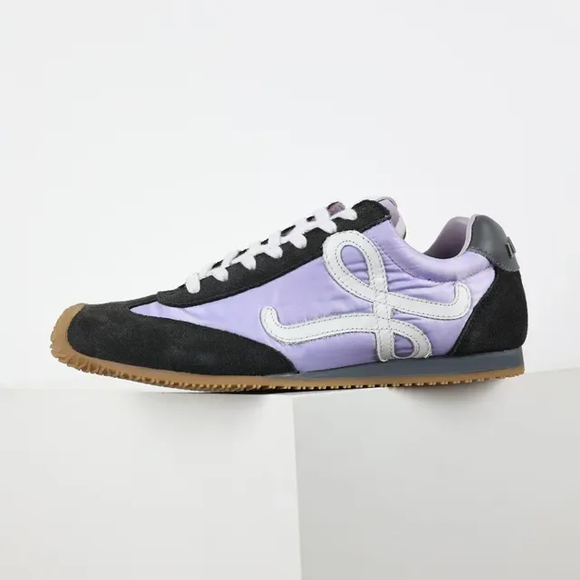 Loeve Sneakers Lifestyle de Material Misto em Roxo e Preto de Low-Top 9
