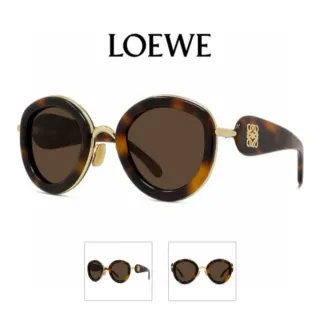Loewe Gafas de Sol Redondas de Carey y Tono Dorado