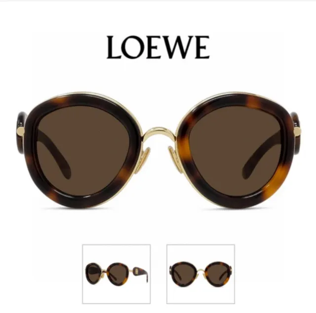 Loewe Round Tortoiseshell and Gold-Tone Sunglasses 8