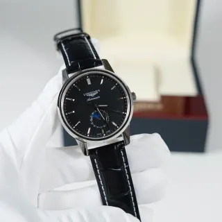 Longines Automatique Black Dial Moonphase Mechanical Watch