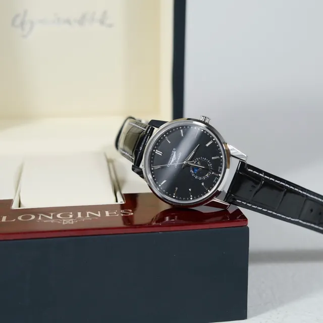 Longines Automatique Black Dial Moonphase Mechanical Watch 3