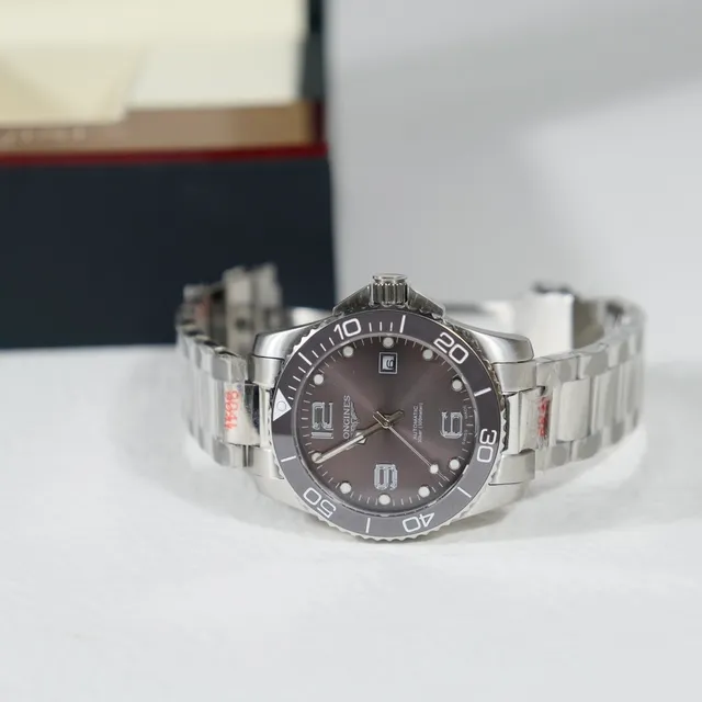 Longines Hydroconquest Slate Gray Dial Stainless Steel Mechanical Watch 3