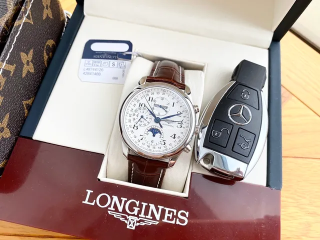 Longines Master Collection Brown White Chronograph Moon Phase Mechanical Watch 2