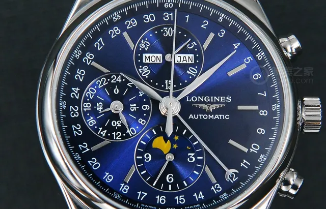 Longines Master Collection Chronograph Moonphase Blue Dial Mechanical Watch 6