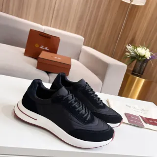 Loro Piana Black and Burgundy Lifestyle Sneakers