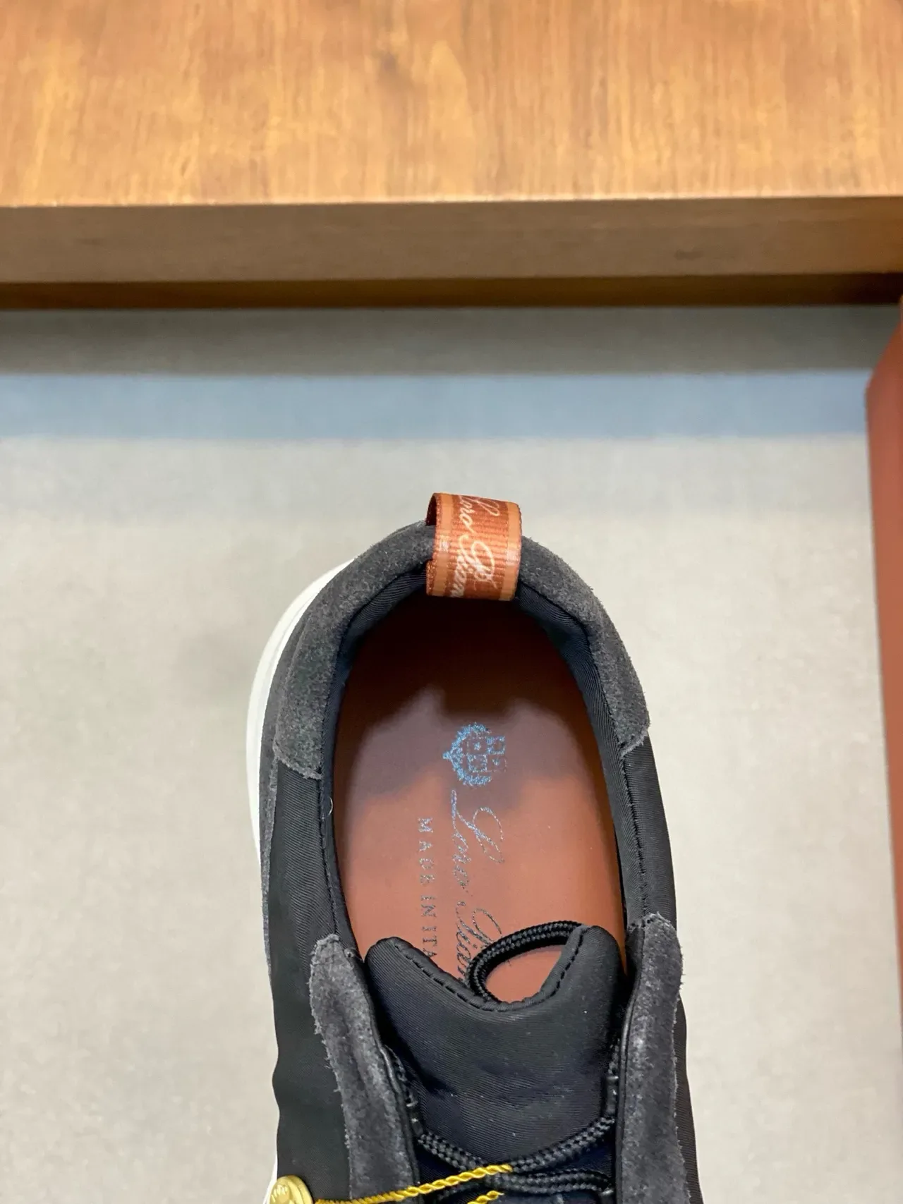 Loro Piana Tênis Lifestyle Slip-On Preto e Branco 7