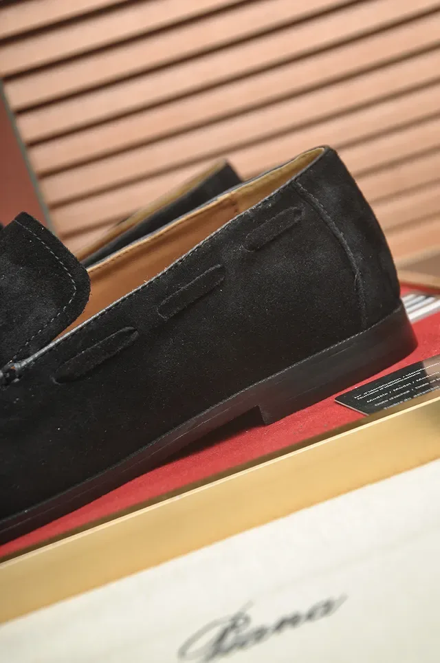 Loro Piana Black Suede Tassel Loafers 2