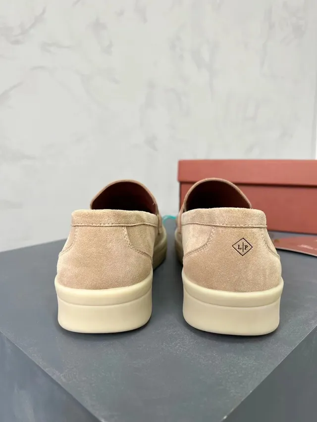 Loro Piana Ultimate Walk Beige Camurça Penny Loafers 2