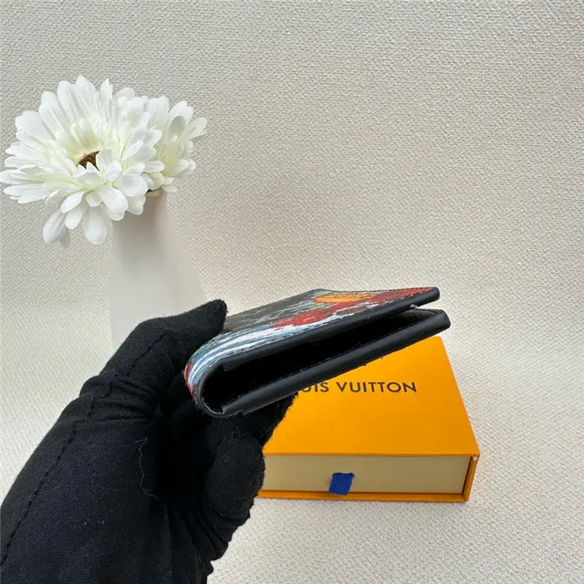 Louis Vuitton Beige Multicolor Tropical Floral Print Surfboard Graphic Card Holder 5