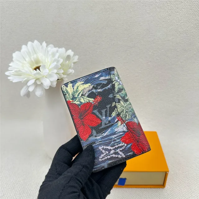 Louis Vuitton Beige Multicolor Tropical Floral Print Surfboard Graphic Card Holder 6