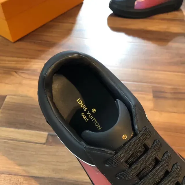 Louis Vuitton Black Multicolor Platform Sole Iridescent Monogram Overlay Lifestyle Sneakers 3