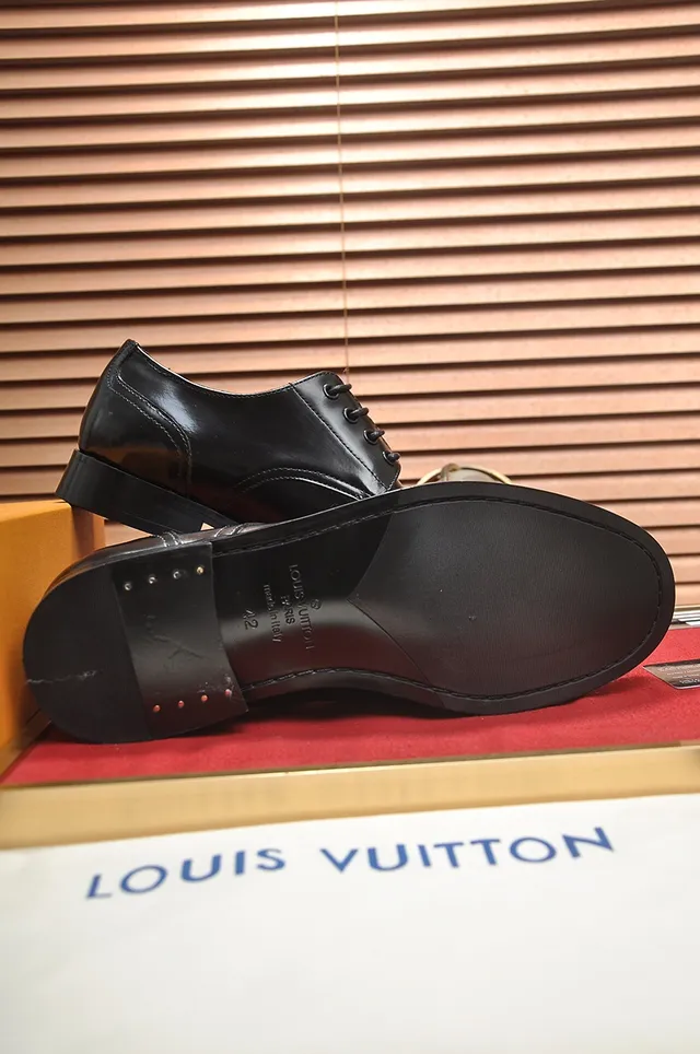 Louis Vuitton Chaussures Oxford Noir Poli à Cap-Toe 2