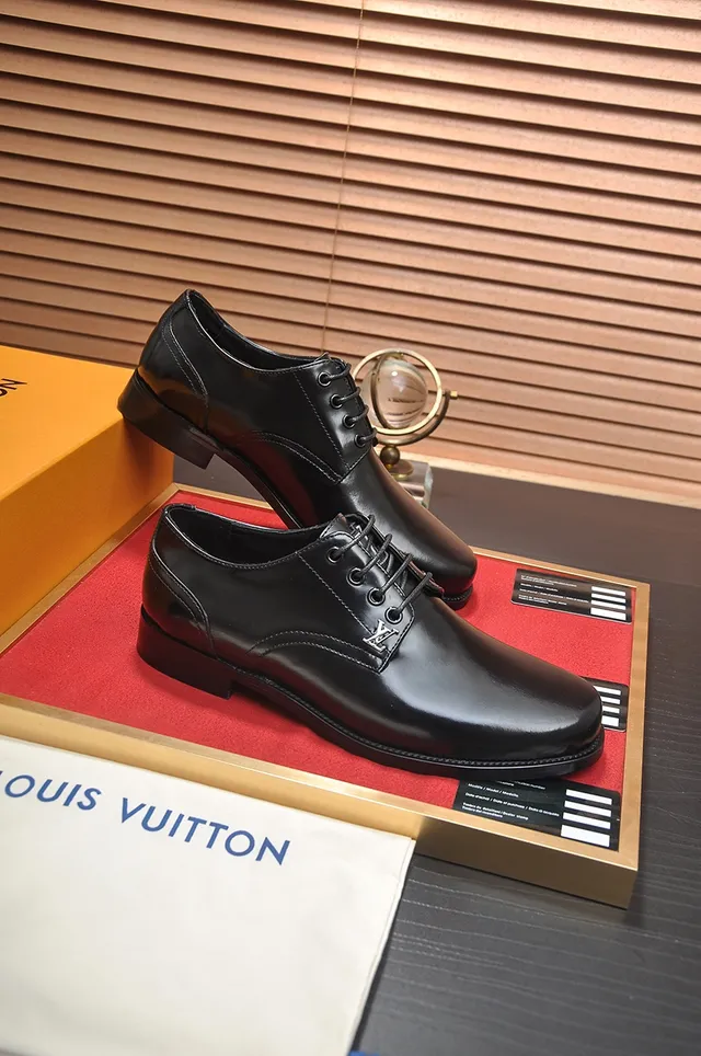Louis Vuitton Chaussures Oxford Noir Poli à Cap-Toe 4