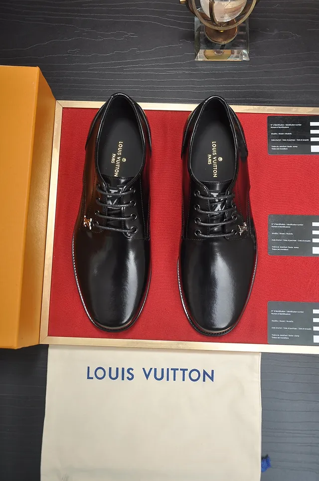 Louis Vuitton Chaussures Oxford Noir Poli à Cap-Toe 5