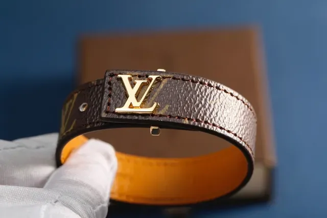Louis Vuitton حزام جلد أسود فضي ناعم الملمس حبيبي متشابك LV مونوغرام إبزيم 5