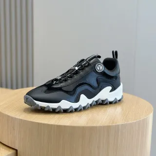 Louis Vuitton Black White Chunky Sole Sculpted Wave Midsole Lifestyle Sneakers