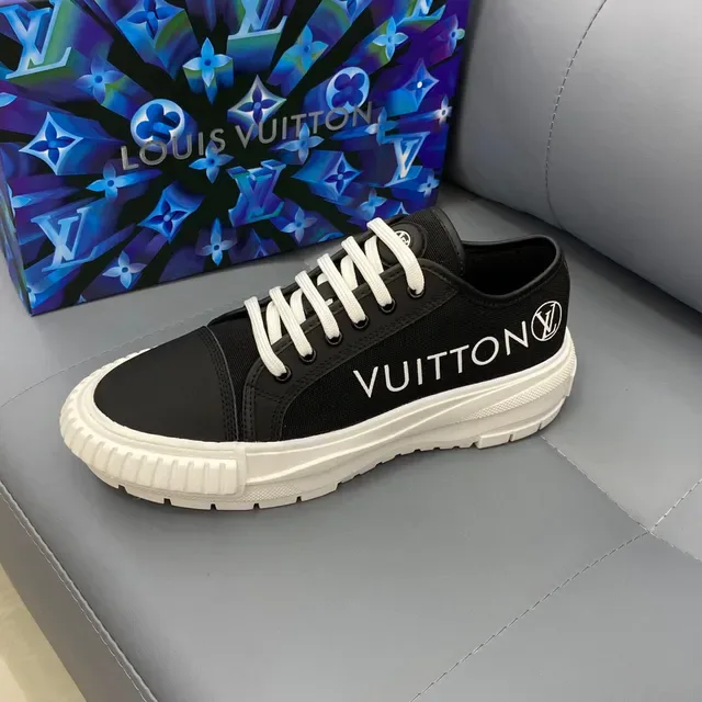 Louis Vuitton Black White Low-Top Canvas Upper Lifestyle Sneakers 5
