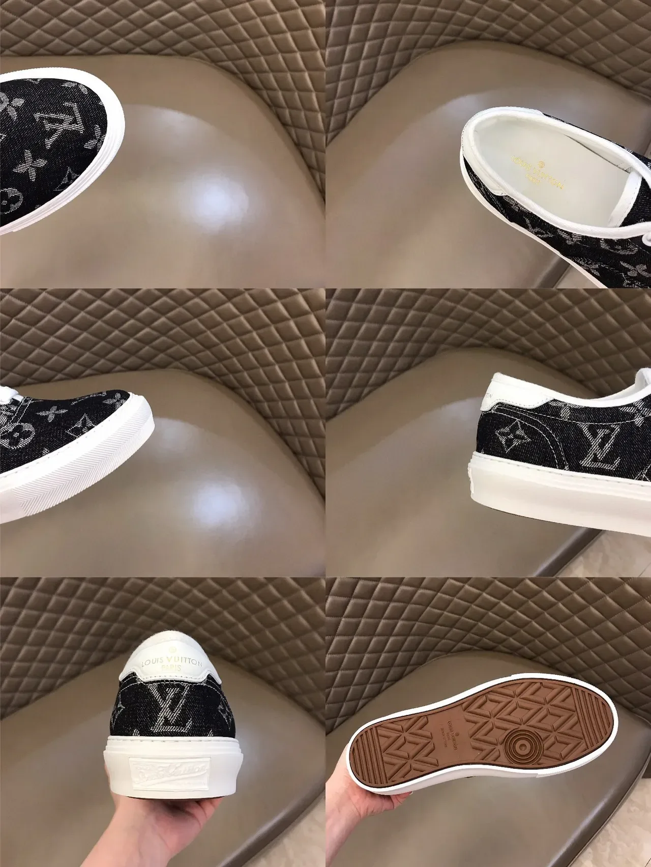 Louis Vuitton Black White Monogrammed Canvas Low-Top Lifestyle Sneakers 2