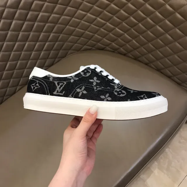 Louis Vuitton Black White Monogrammed Canvas Low-Top Lifestyle Sneakers 5