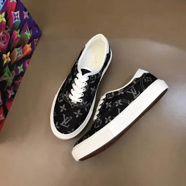 Louis Vuitton Black White Monogrammed Canvas Low-Top Lifestyle Sneakers 7