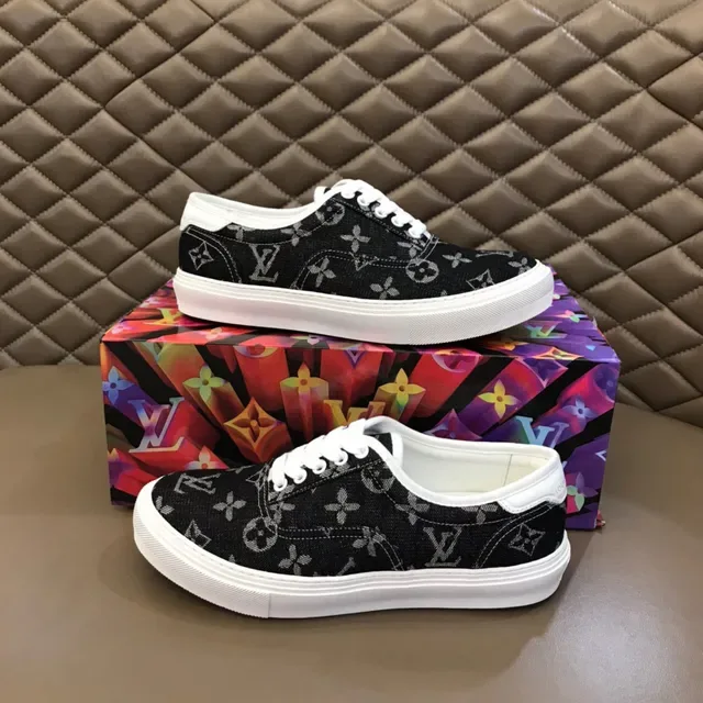 Louis Vuitton Black White Monogrammed Canvas Low-Top Lifestyle Sneakers 8