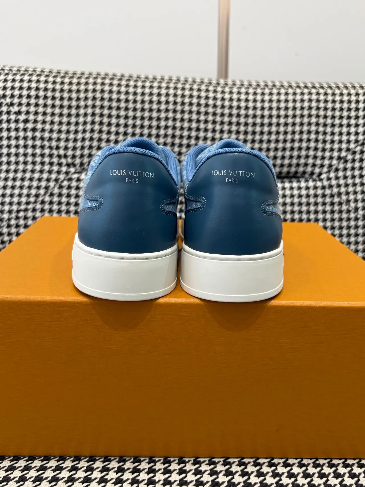 Louis Vuitton Blue White Denim Upper Monogram Print Lifestyle Sneakers 4