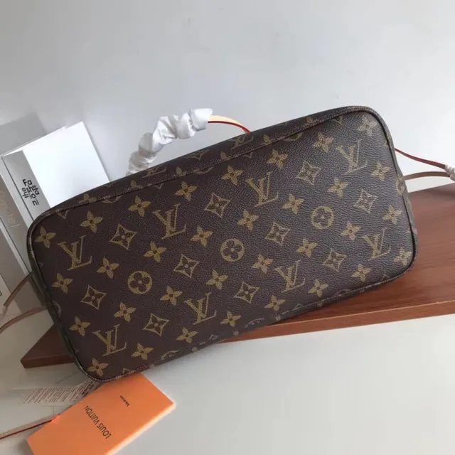 Louis Vuitton Brown Beige Monogram Canvas Rolled Leather Handles Tote Bag 6