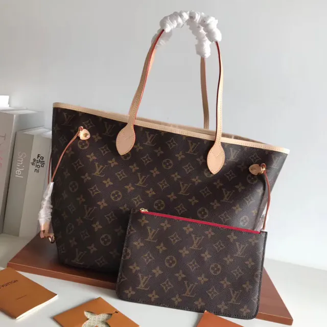 Louis Vuitton Brown Beige Monogram Canvas Rolled Leather Handles Tote Bag 11