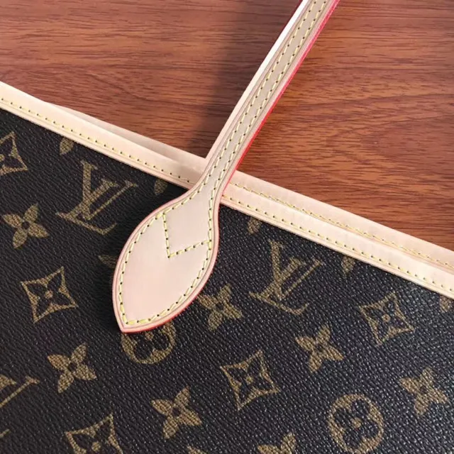 Louis Vuitton Brown Beige Monogram Canvas Rolled Leather Handles Tote Bag 13