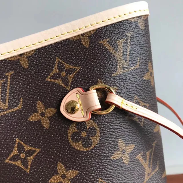 Louis Vuitton Brown Beige Monogram Canvas Rolled Leather Handles Tote Bag 16