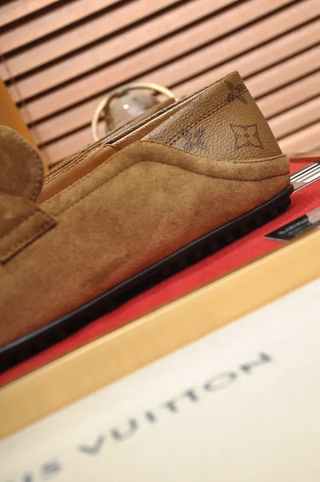 Louis Vuitton Brown Beige Monogrammed Suede Single Monk Strap Loafer 2