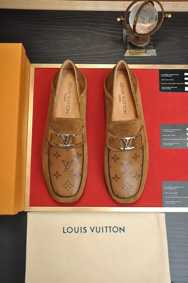 Louis Vuitton Brown Beige Monogrammed Suede Single Monk Strap Loafer 9