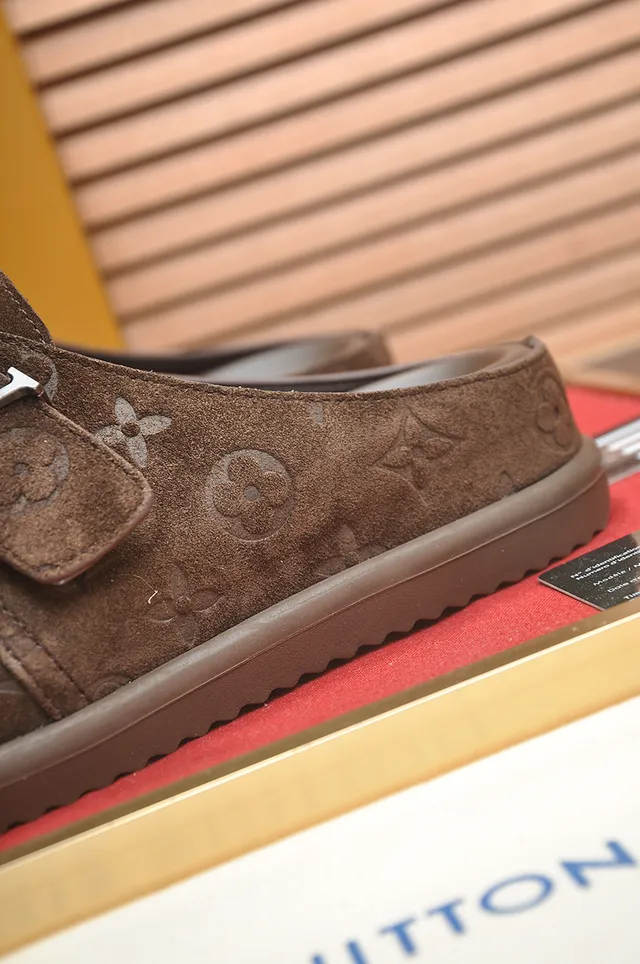 Louis Vuitton Brown Beige Monogrammed Suede Velcro Strap Casual Shoes 2