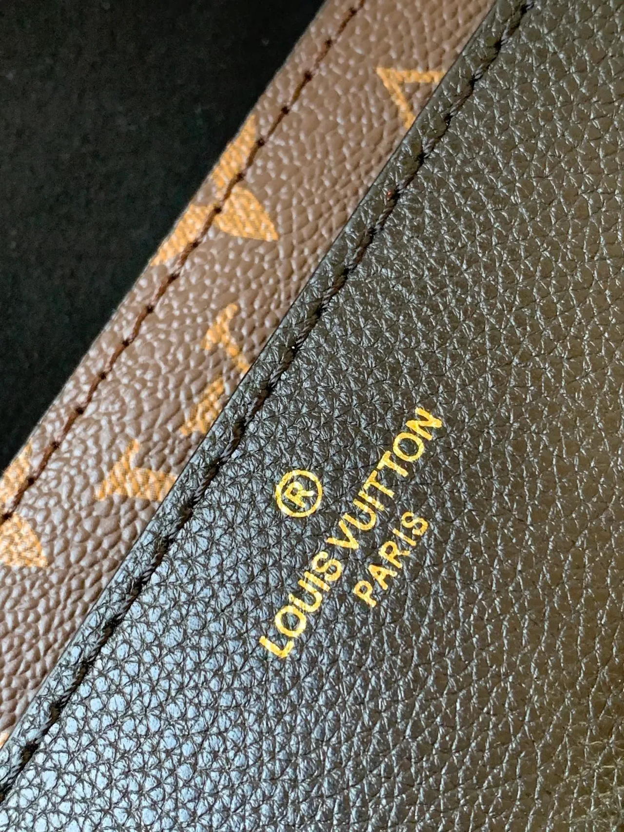 Louis Vuitton Brown Black Monogram Canvas Leather Flap Chain Bag 10