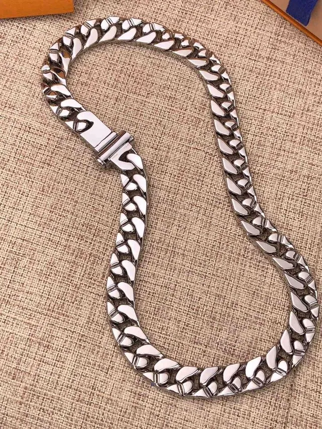Louis Vuitton Chain Link Two-Tone Chunky Curb-Link Necklace 2