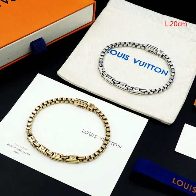 Louis Vuitton Chain Reaction Engraved Monogram Silver Bracelet 3