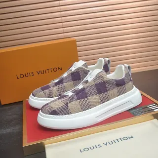 Louis Vuitton Checkered Slip-On Lifestyle Sneakers